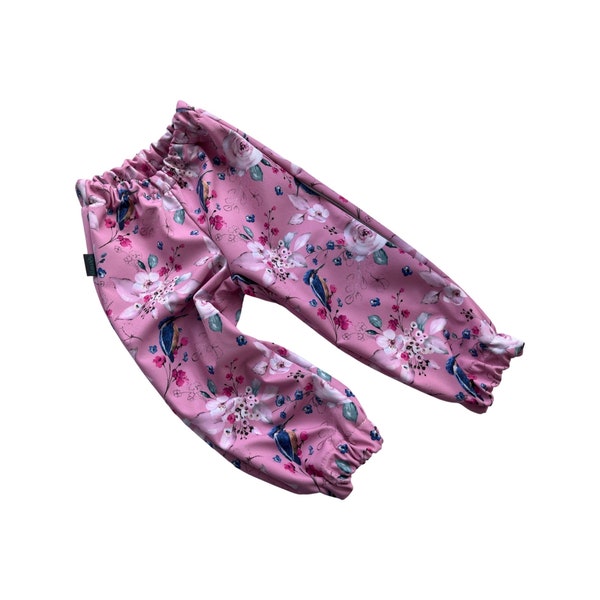 Softshellhose Blumen rosa 98/104