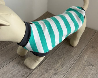 Dog sweater stripes back length 25