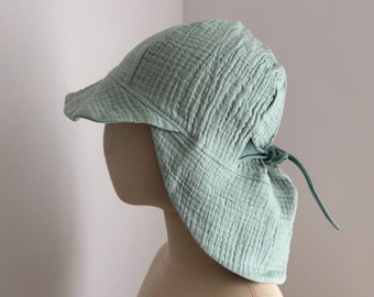 Sun hat muslin mint 49-52 cm