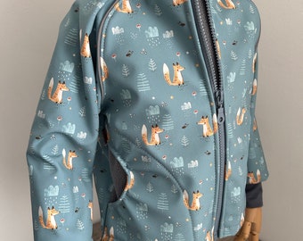 Softshell jacket foxes on mint 86/92