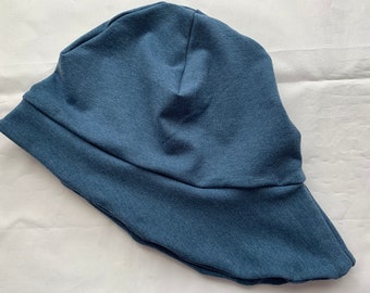 Sun Hat Beanie Uni Jeans Blue Shade 50-54 cm