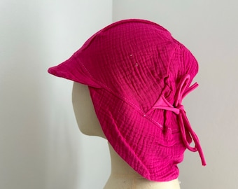 Sun hat muslin pink 49-52 cm