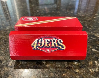 Sports team displayed-baseball, football, basketball, college or pro, soccer, cell phone stand business card holder unique custom