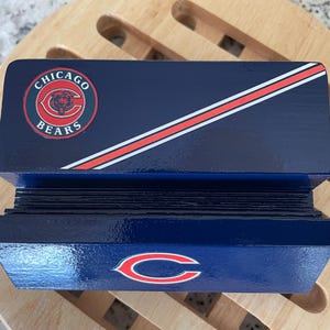 Your college university school pride on a sports-theme cell phone stand business card photo holder docking station custom unique desk useful
