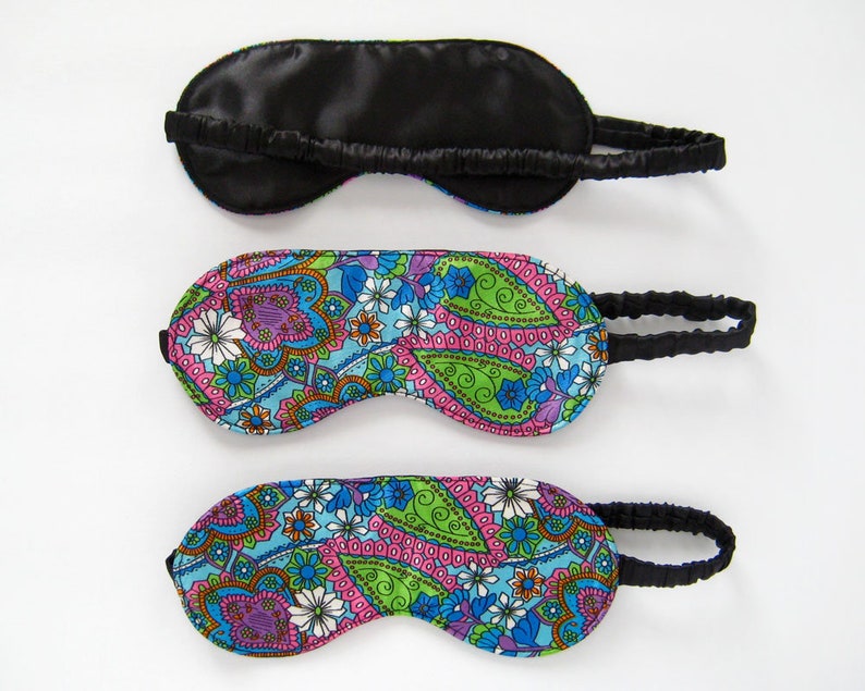 Paisley Print SilkSatin Sleep Mask