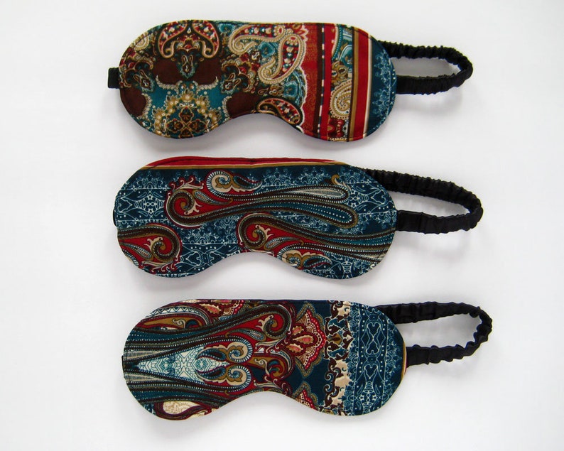 Paisley Print SilkSatin Sleep Mask