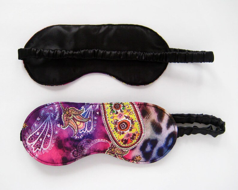 Paisley Print SilkSatin Sleep Mask