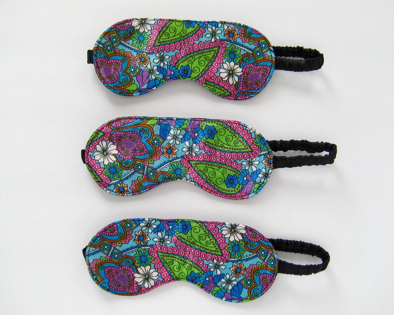 Paisley Print SilkSatin Sleep Mask
