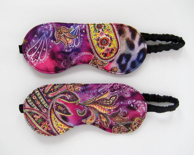 Paisley Print SilkSatin Sleep Mask
