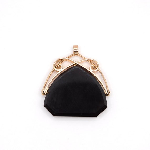 Antique Victorian 15ct. Yellow Gold Black Onyx In… - image 2