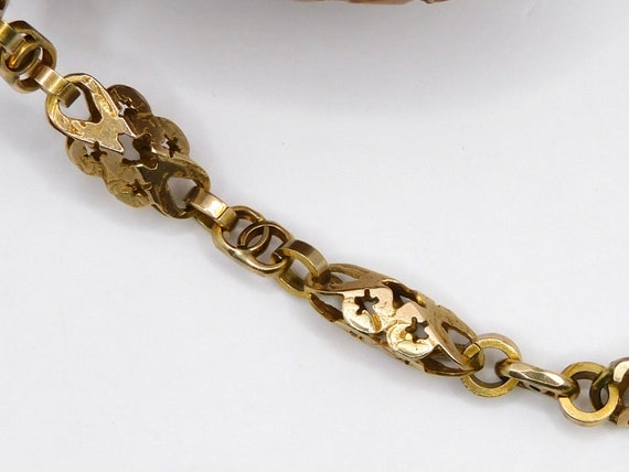 Antique Victorian 9ct. Yellow Gold Pierced Stars … - image 10