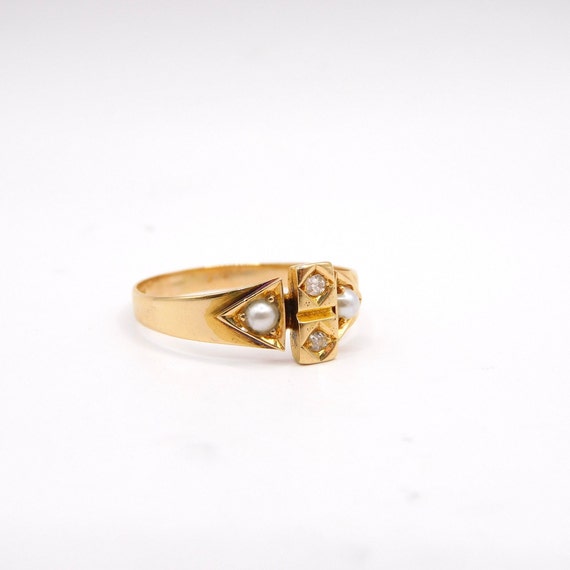 Antique Victorian 18ct. Yellow Gold Pearl and Diam