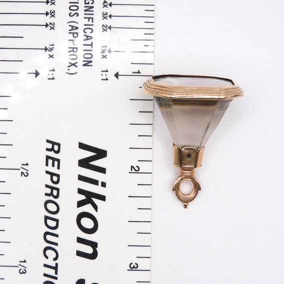 Antique Victorian Huge 9ct. Gold Rock Quartz Fob.… - image 9