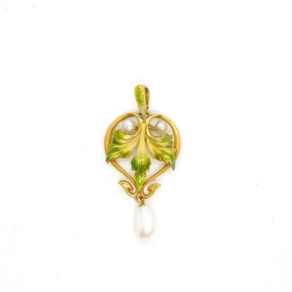 Stunning Antique Art Nouveau Krementz 14k Yellow … - image 1