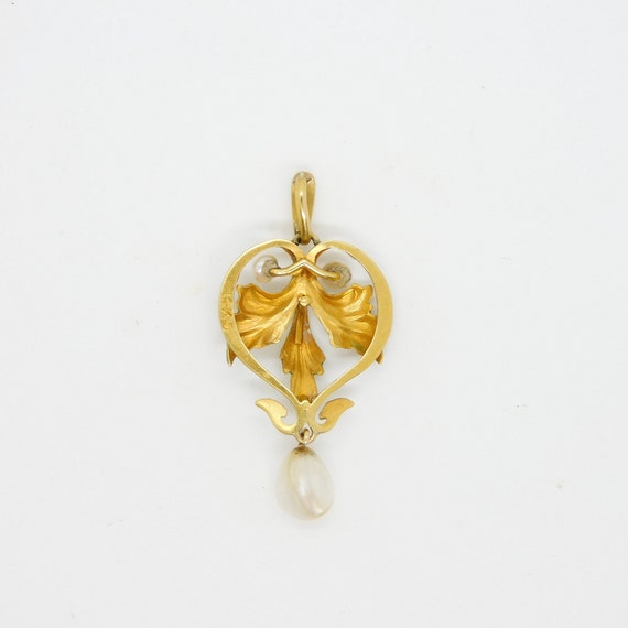 Stunning Antique Art Nouveau Krementz 14k Yellow … - image 2