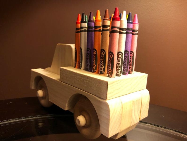 Wood Truck Crayon Holder Scroll Saw Pattern Etsy Canada