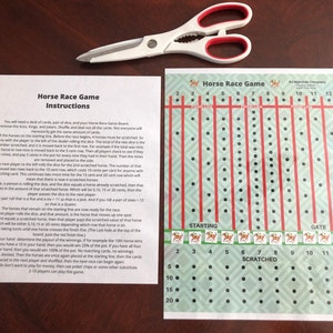 Horse Race Board Game Template - Etsy