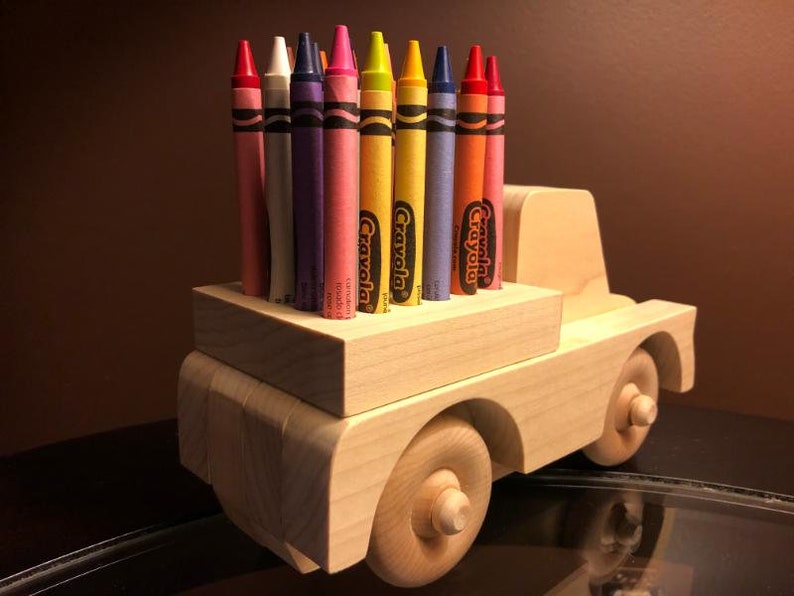 Wood Truck Crayon Holder Scroll Saw Pattern Etsy Canada