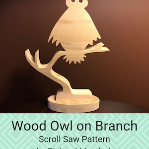 Wood Owl on a Branch Scroll Saw Pattern image 5