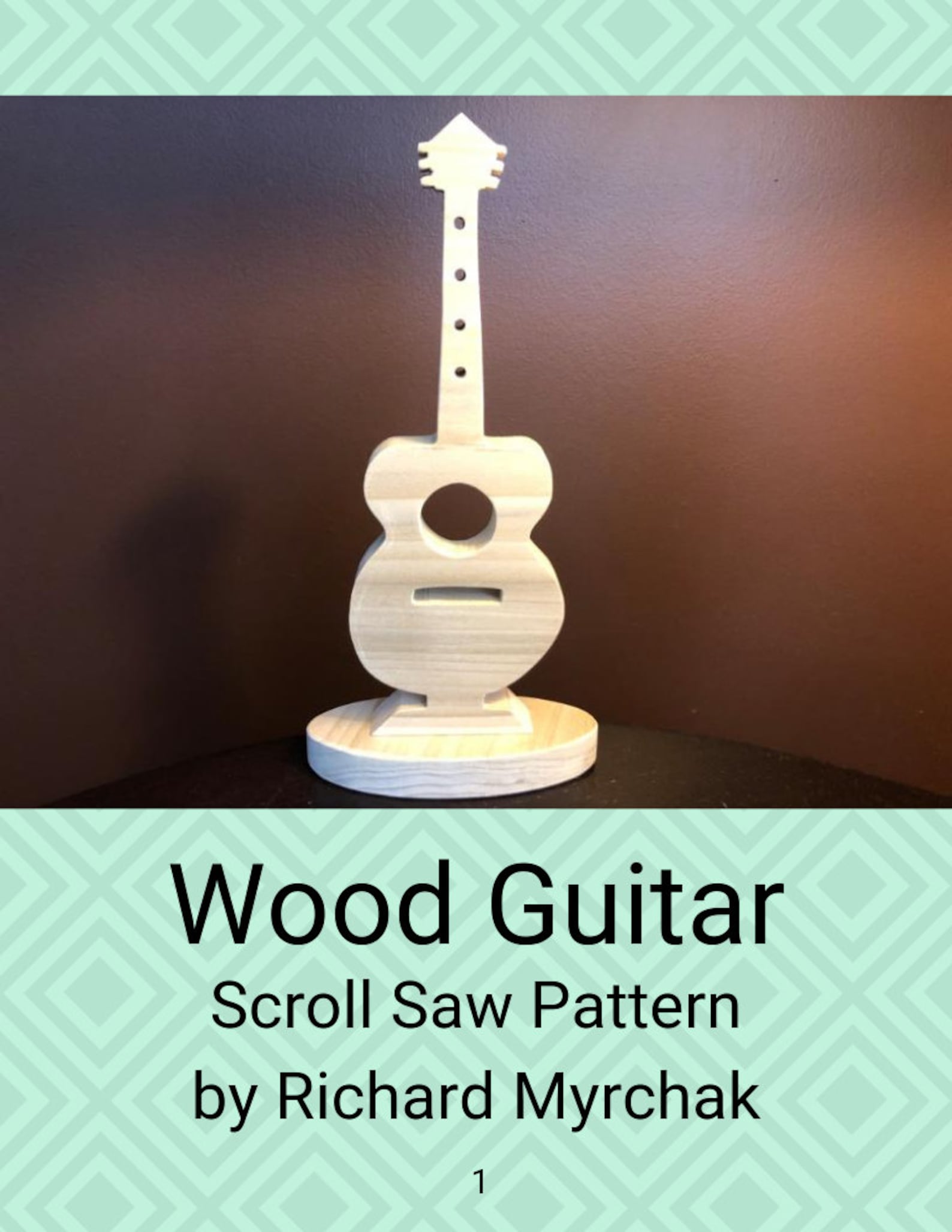 Wood Guitar Scroll Saw Pattern Etsy