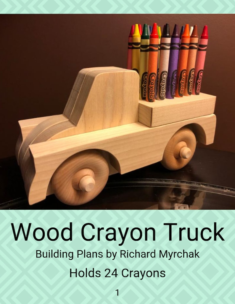 Wood Truck Crayon Holder Scroll Saw Pattern Etsy Canada