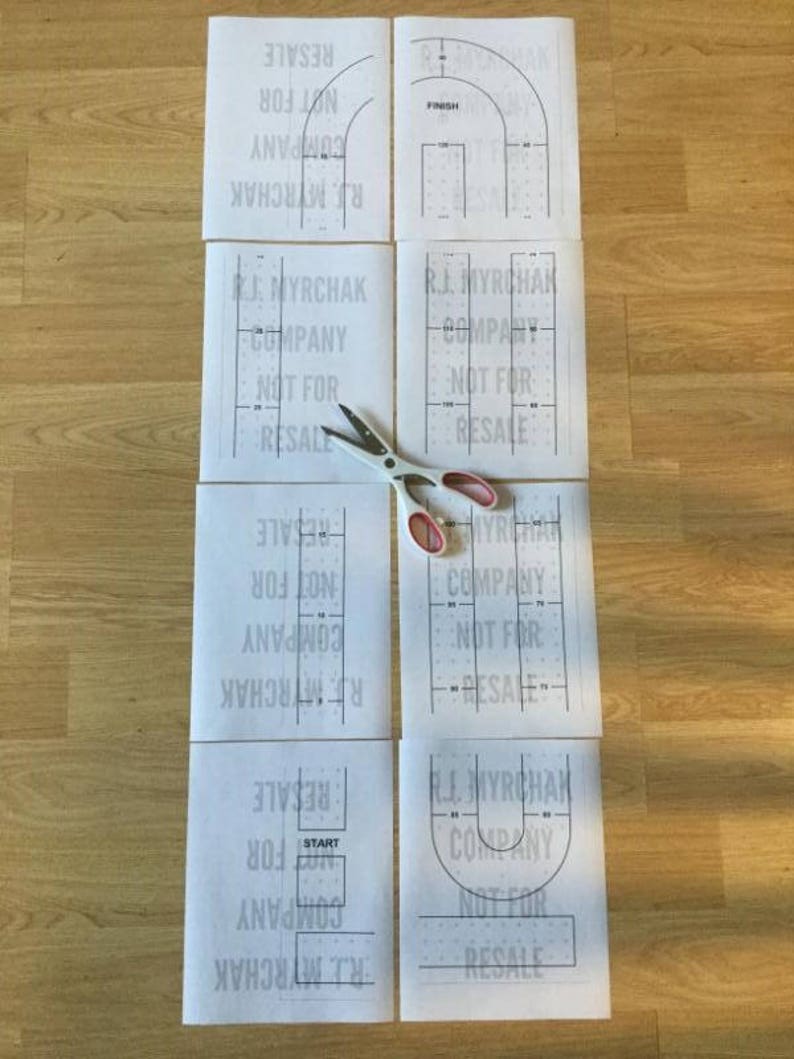 Large Cribbage Board Hole Pattern Paper Template Digital Etsy Canada