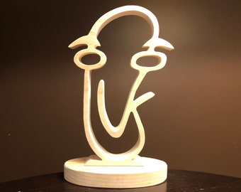 Patrón de sierra de calar con clip de madera