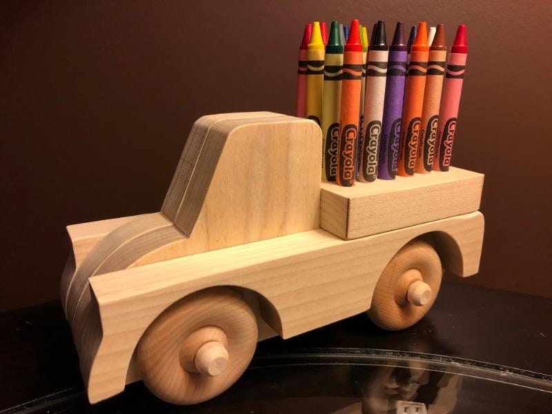 Crayon Storage Tray Crayon Holder Crayon Organizer Holder Wooden Crayon Box Crayon Pen Holder, Size: 24.5X16.3X3CM
