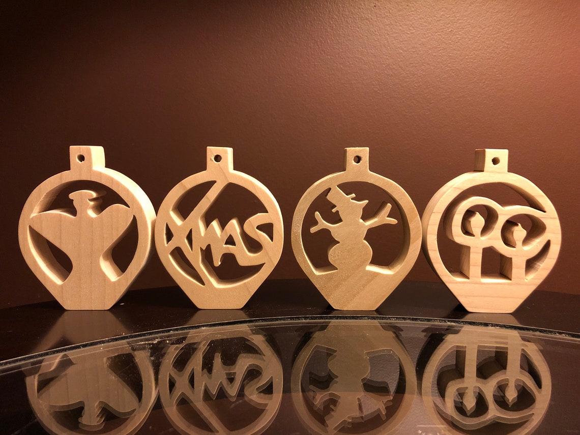 Christmas Ornaments Scroll Saw Patterns 4 Pack Volume 3 | Etsy