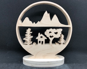 House in Nature Scroll Saw Pattern