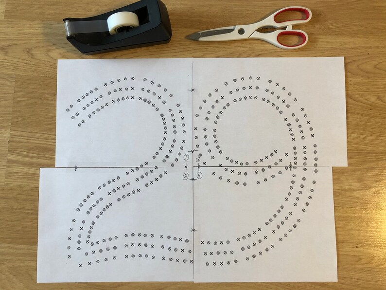 Large 29 Cribbage Board Paper Template Digital Download 13 x Etsy