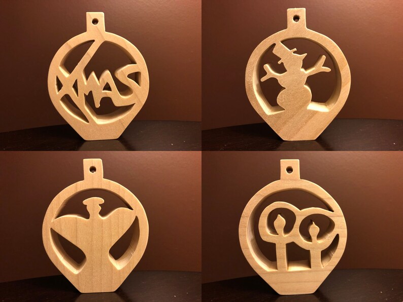 Christmas Ornaments Scroll Saw Patterns 4 Pack Volume 3 | Etsy