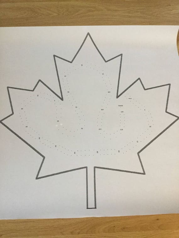 Canadian Maple Leaf Large Cribbage Board Paper Template Etsy