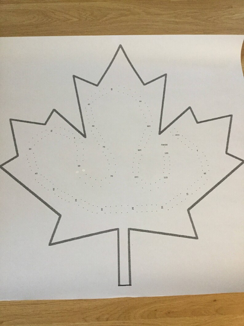 Canadian Maple Leaf Large Cribbage Board Paper Template - Etsy