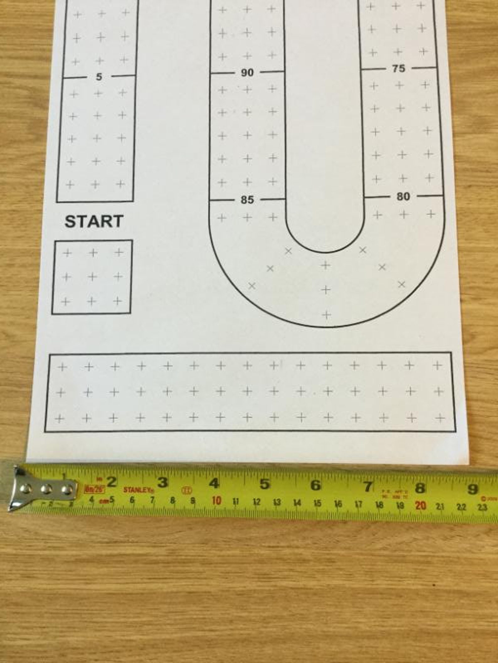 Printable Cribbage Board Template