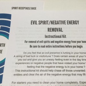 Evil Spirit Negative Energy Removal Instructional Kit