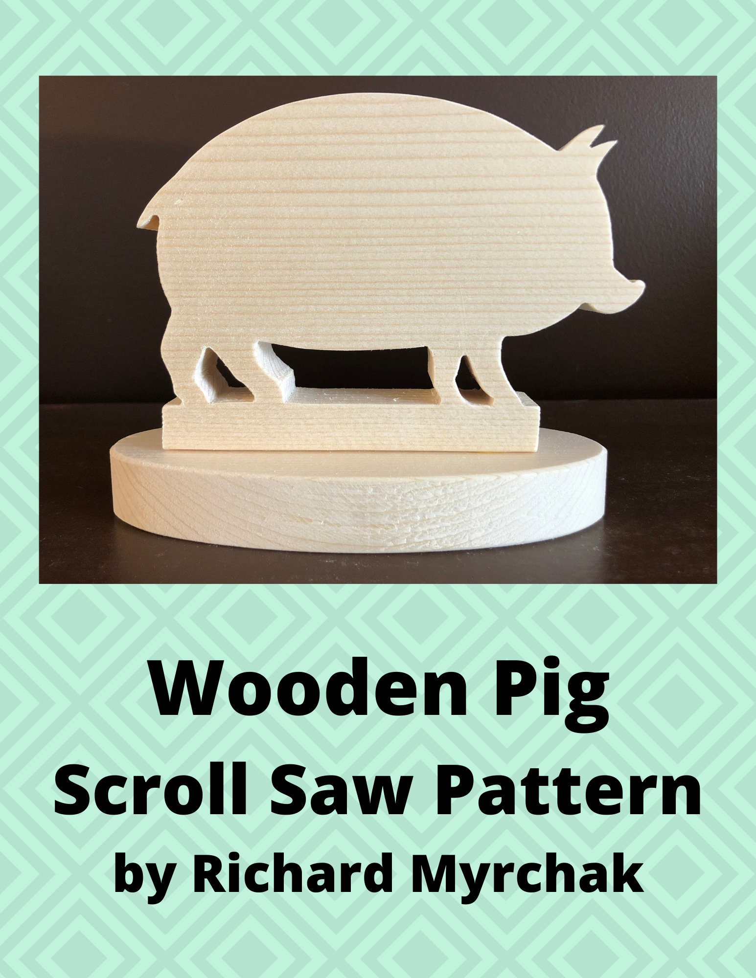 Wooden Pig Scroll Saw Pattern Etsy
