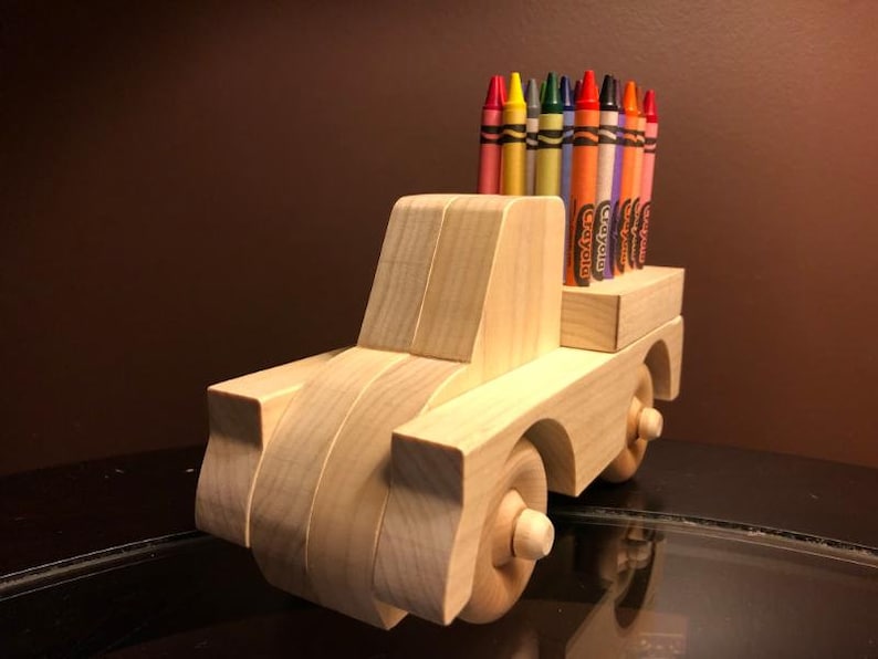 Wood Truck Crayon Holder Scroll Saw Pattern Etsy Canada
