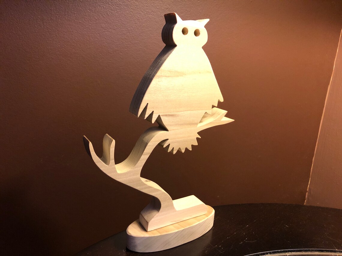 Wood Owl on a Branch Scroll Saw Pattern Etsy