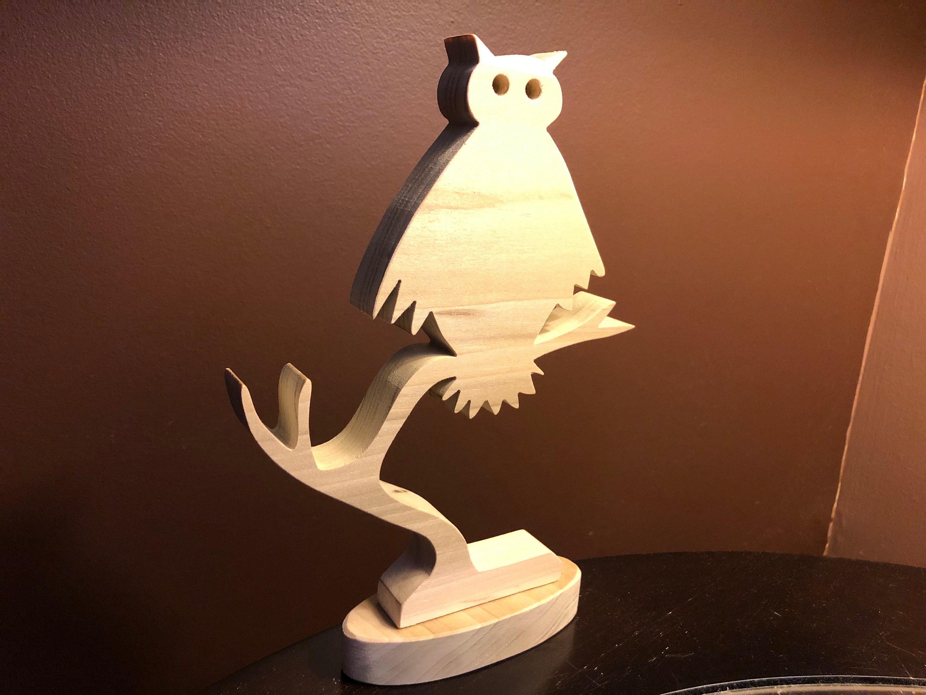 Wood Owl on a Branch Scroll Saw Pattern Etsy Canada
