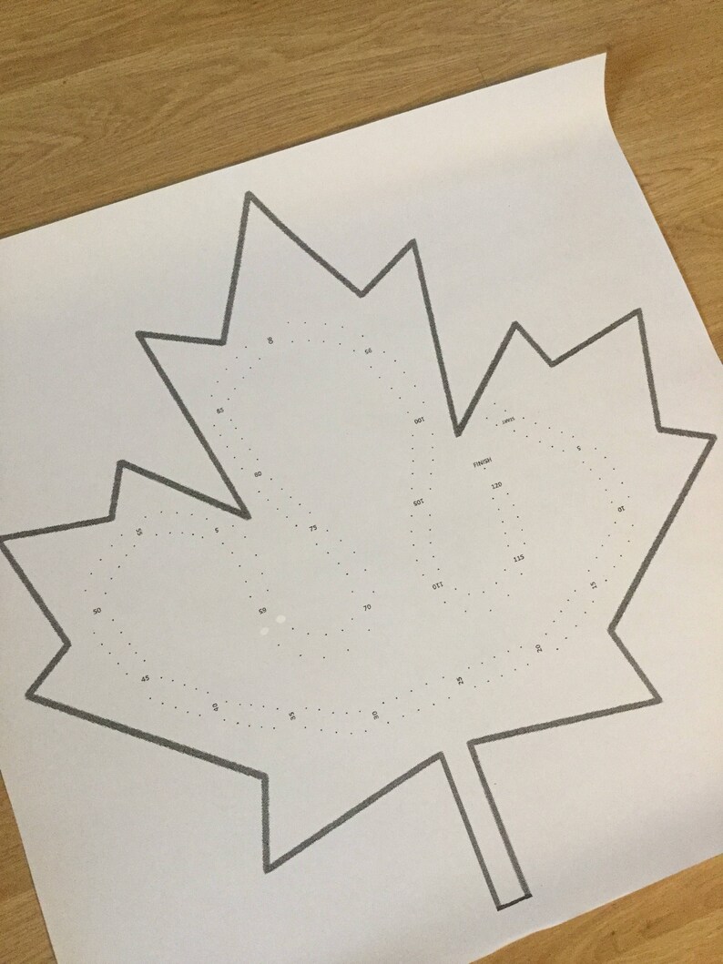 Canadian Maple Leaf Large Cribbage Board Paper Template - Etsy