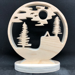 Camping on a Hill Scroll Saw Pattern