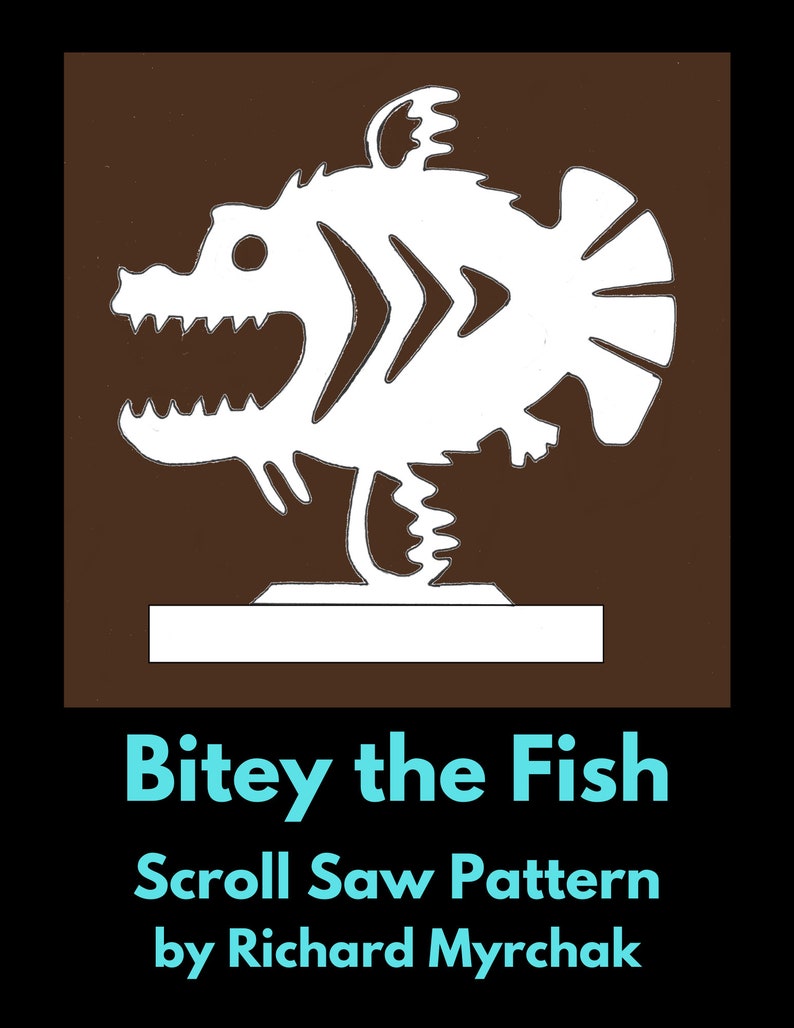 Scroll File Fish Bitey the Fish Scroll Saw Pattern - Etsy