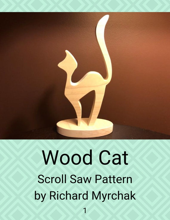 Wood Cat Scroll Saw Pattern | Etsy Singapore