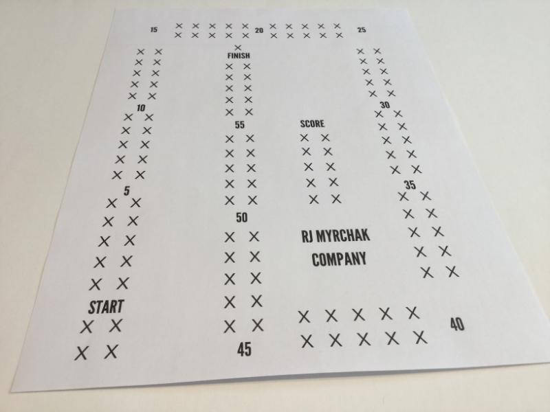 Cribbage Board Paper Template for Large Pegs DIGITAL DOWNLOAD - Etsy