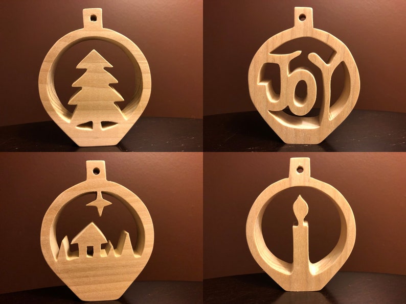 Christmas Ornaments Scroll Saw Patterns 4 Pack Volume 1 Etsy
