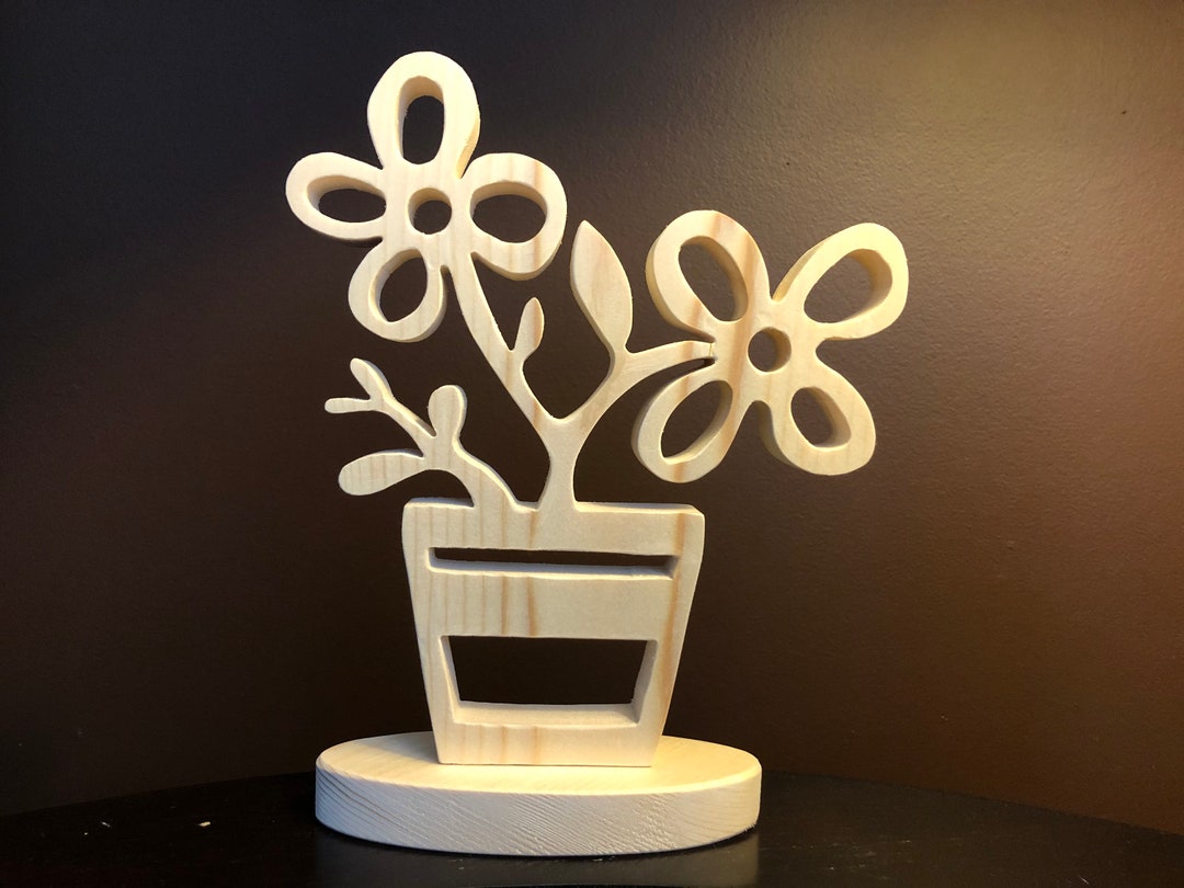 Wood Flowers Scroll Saw Pattern Etsy