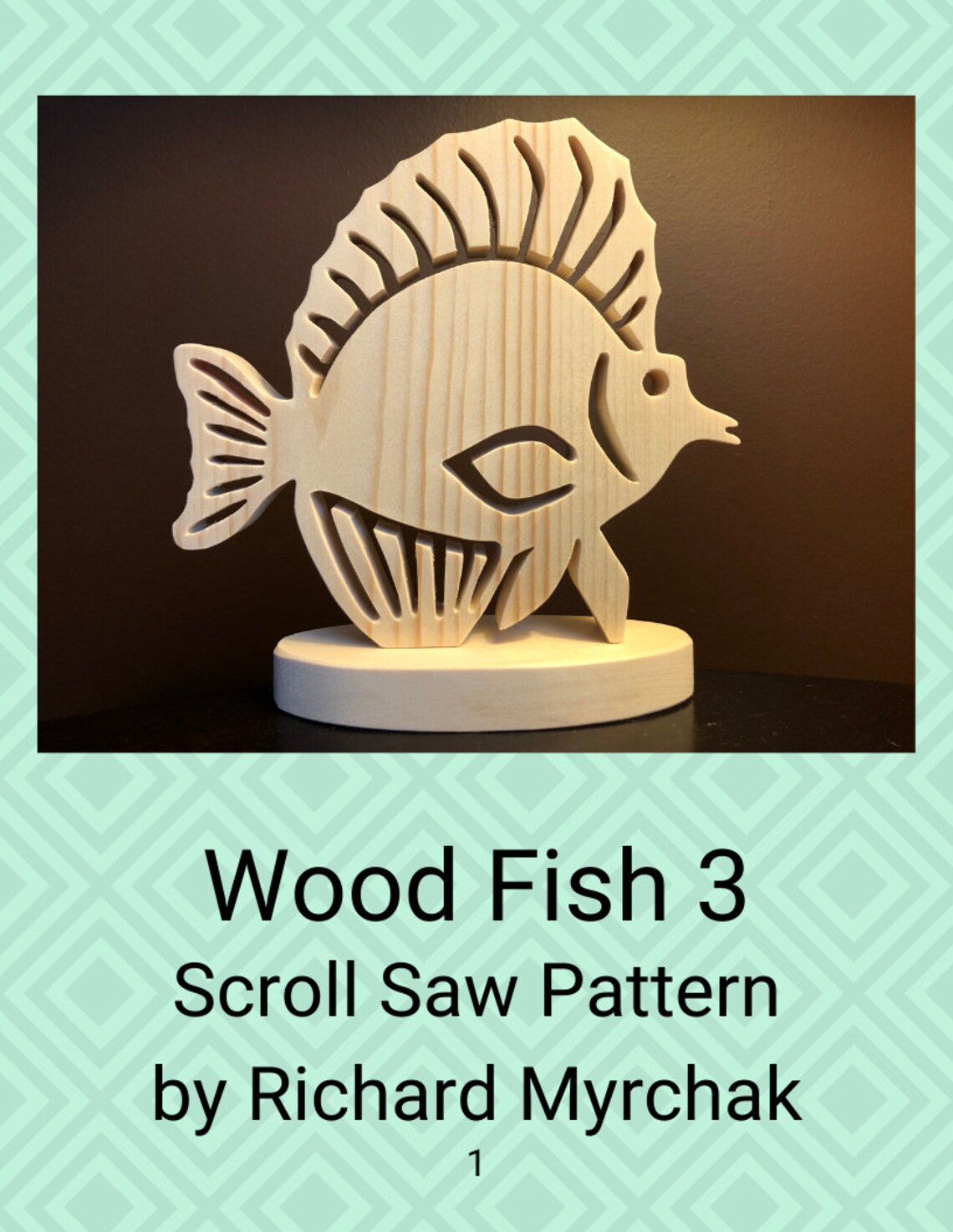 Wood Fish 3 Scroll Saw Pattern Etsy Canada