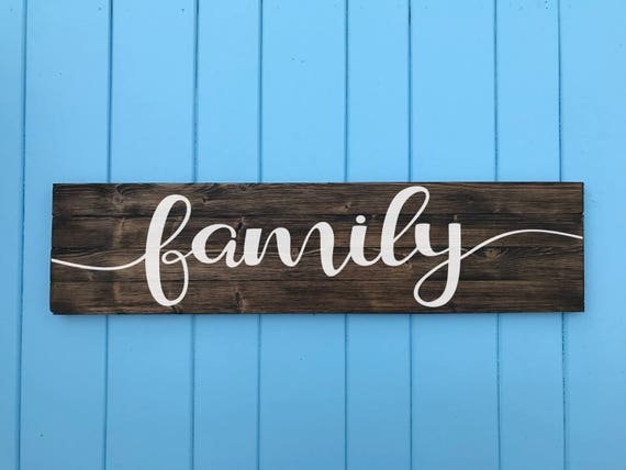 Family Sign Family Wood Sign Living Room Decor Family Etsy