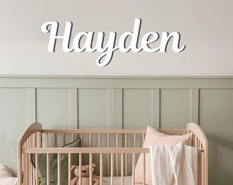Large Custom Nursery Name Sign, over the crib name for baby, kids room decor, personalized gift for kids, baby shower name sign